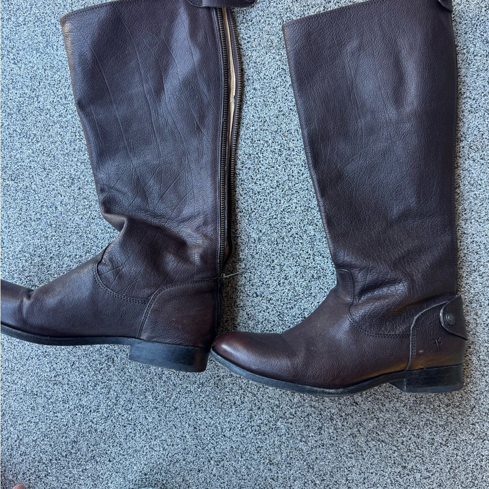 Frye Melissa Leather Riding Boots - Picture 2 of 10